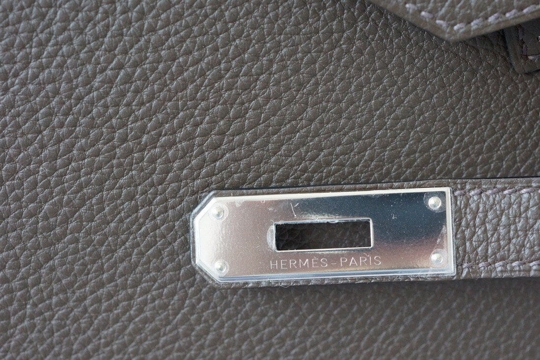 Birkin 35 Bag Ecorce (Bark) Taupe Togo Palladium