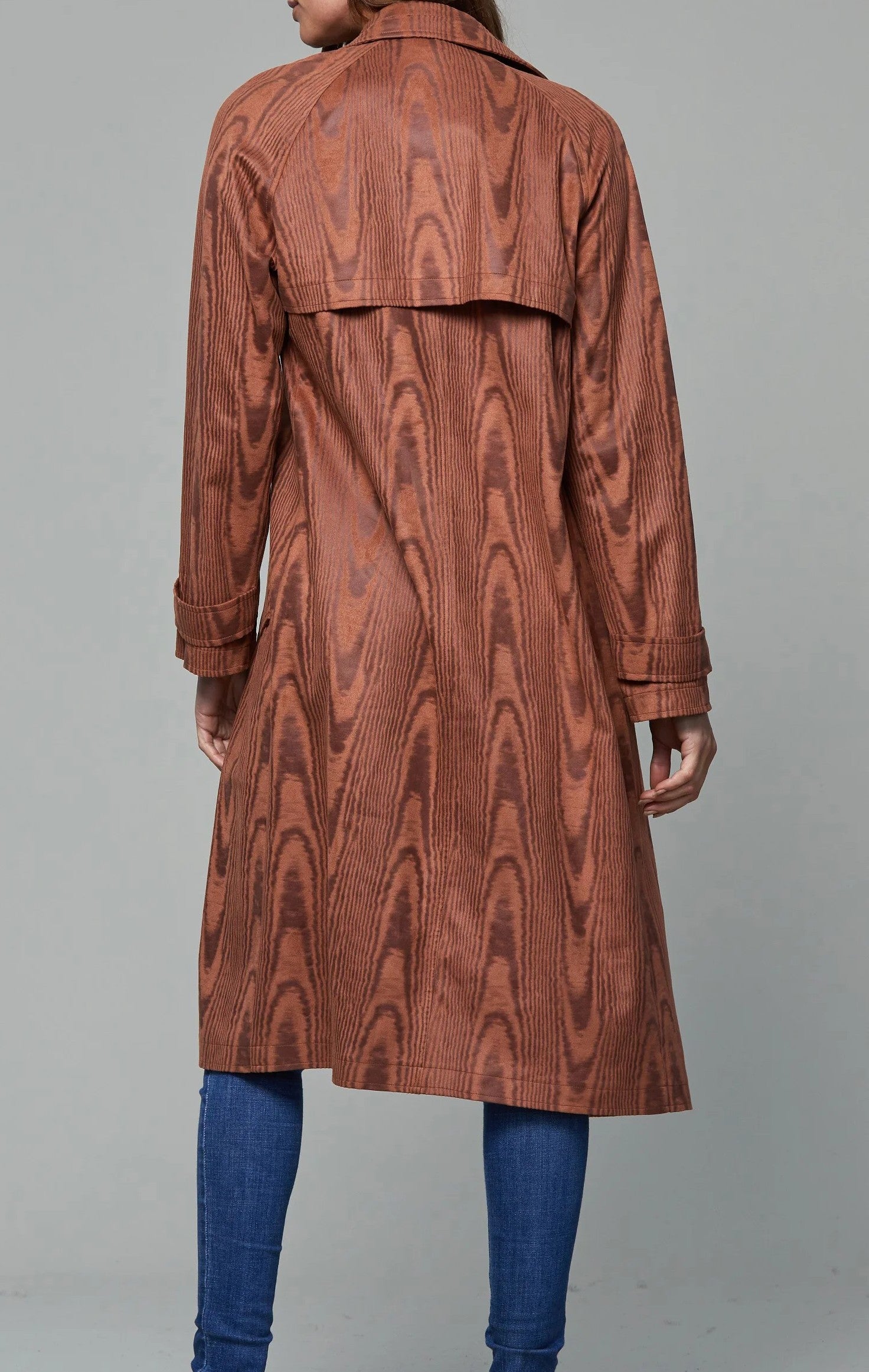 Long trench coat with waist belt