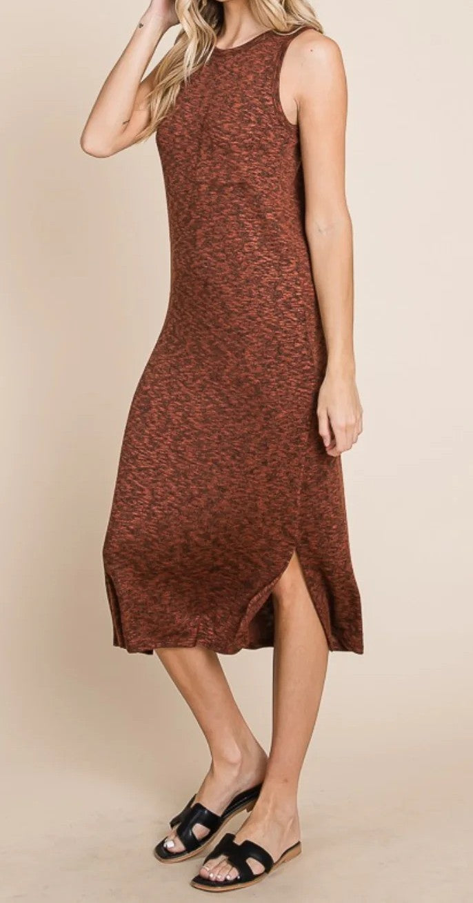 Rundhalsige, schulterfreie Midi-Bluse mit Schlitz