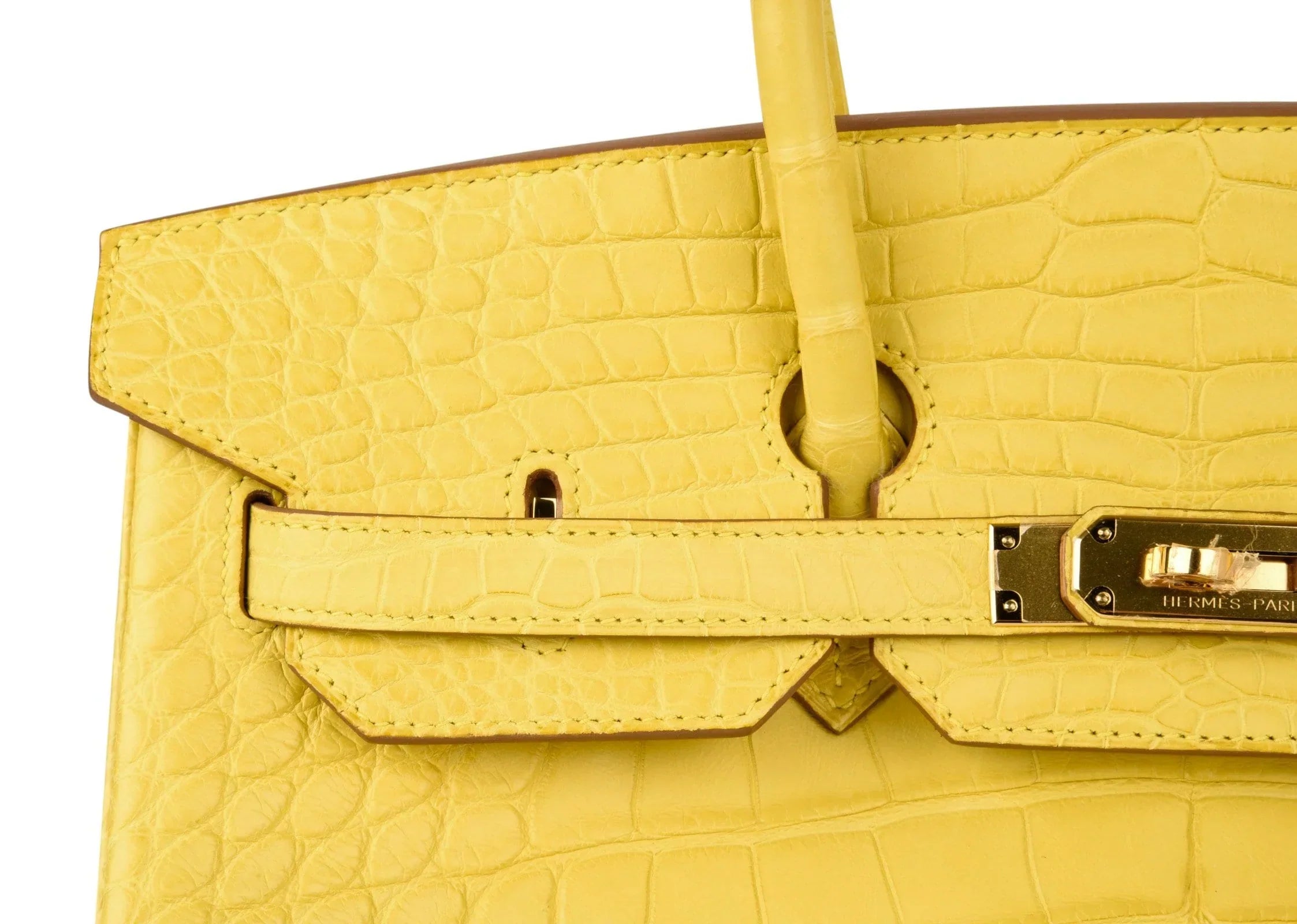 Birkin 35 Bag Matte Alligator Mimosa Gold Hardware Crazy Fabulous