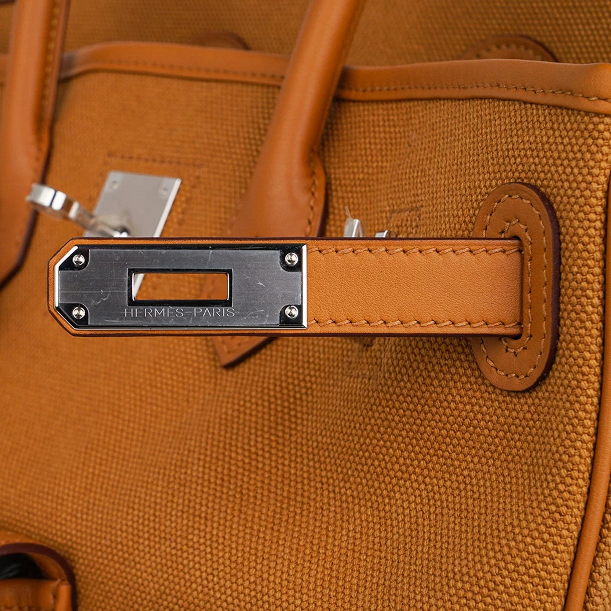 Limited Edition Birkin 35 Cargo Sesame Toile Goeland Swift Leather with Palladium Hardware