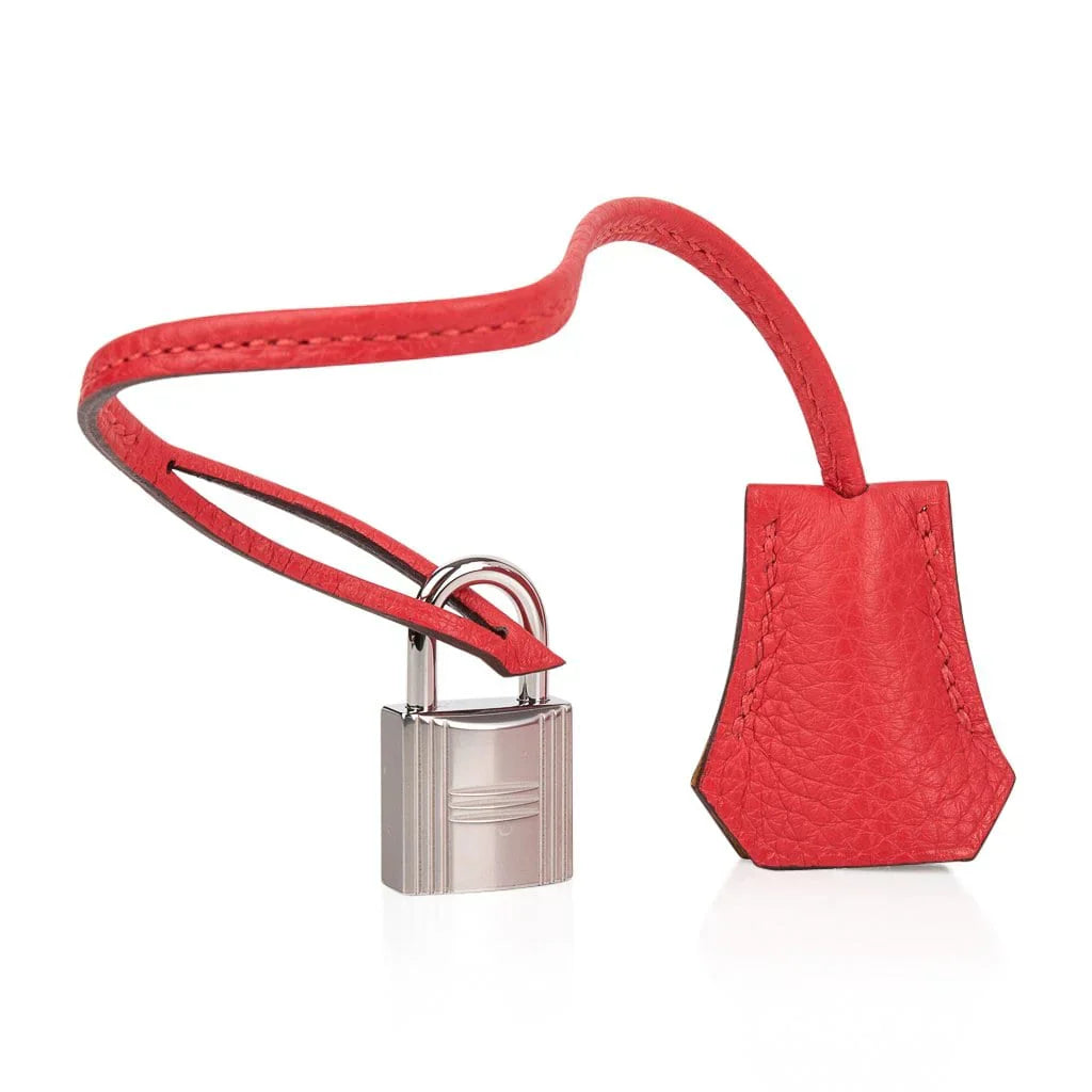 Verso Birkin 30 Bag Rouge Tomate & Natural Sable Togo Leather with Palladium Hardware