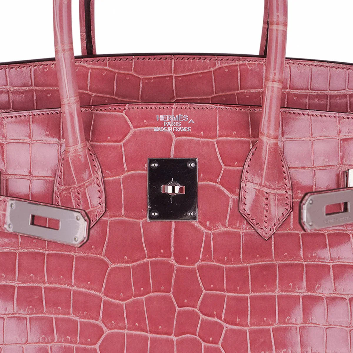 Birkin 35 Rose Indien Porosus Crocodile Bag – Rare Retired Colour
