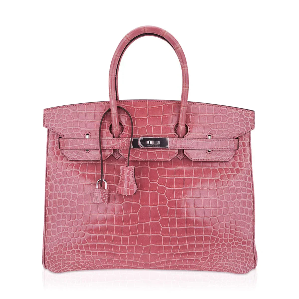Birkin 35 Rose Indien Porosus Crocodile Bag – Rare Retired Colour
