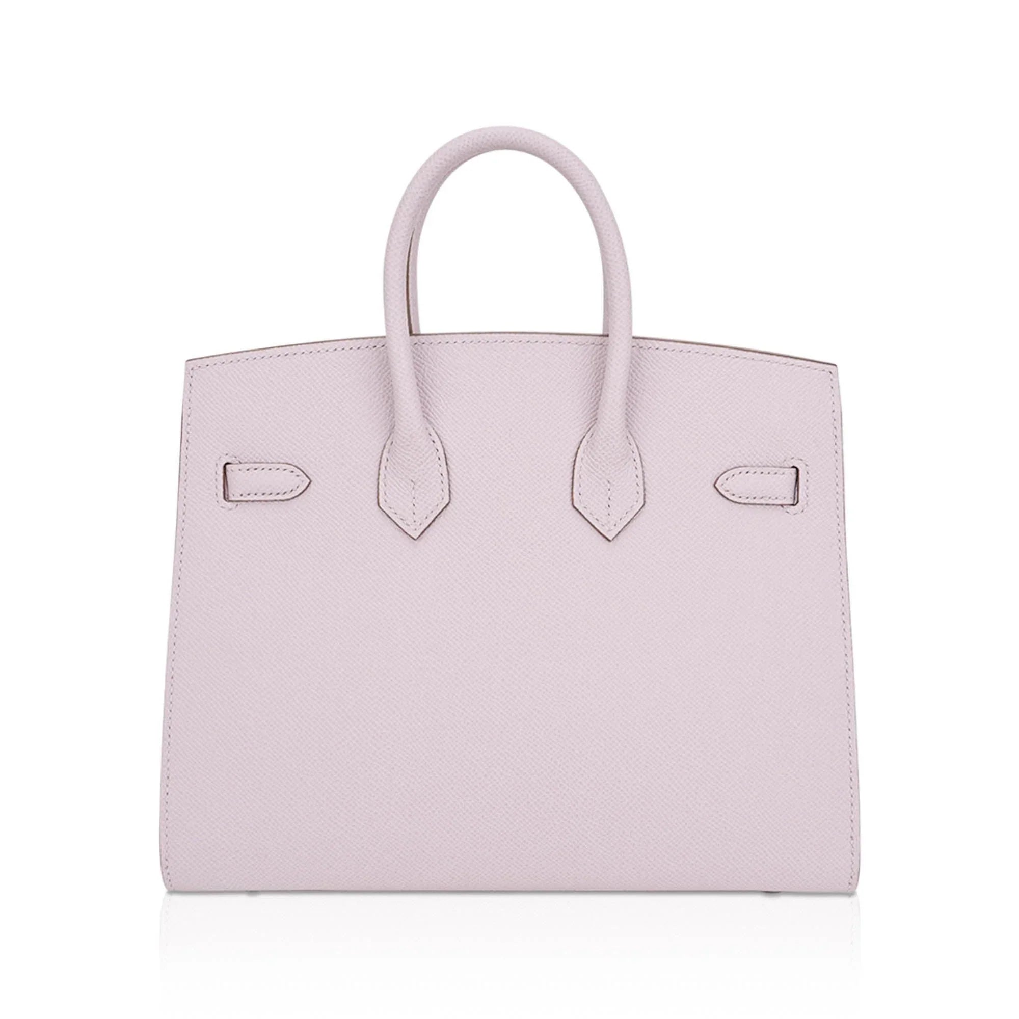 Birkin 25 Sellier Bag Mauve Pale Epsom Leather with Palladium Hardware