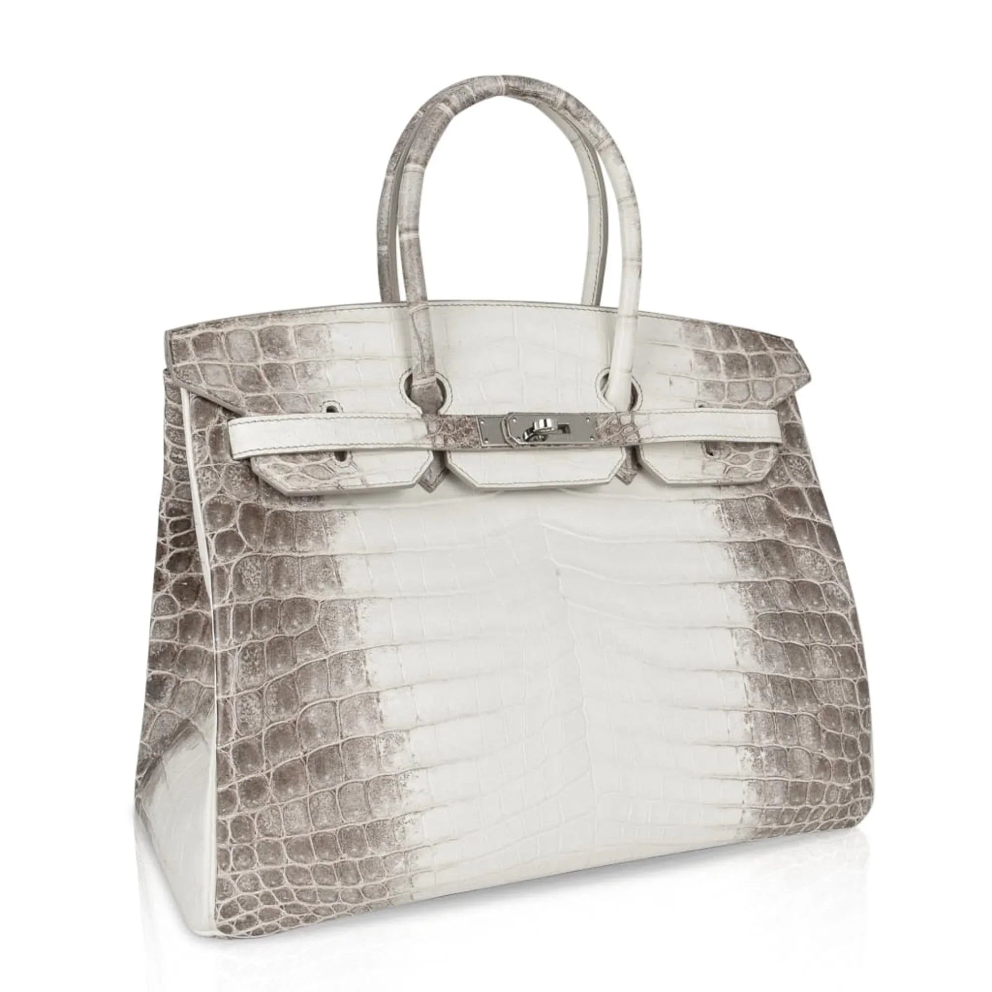 Birkin 35 Himalaya Blanc Crocodile Palladium Hardware