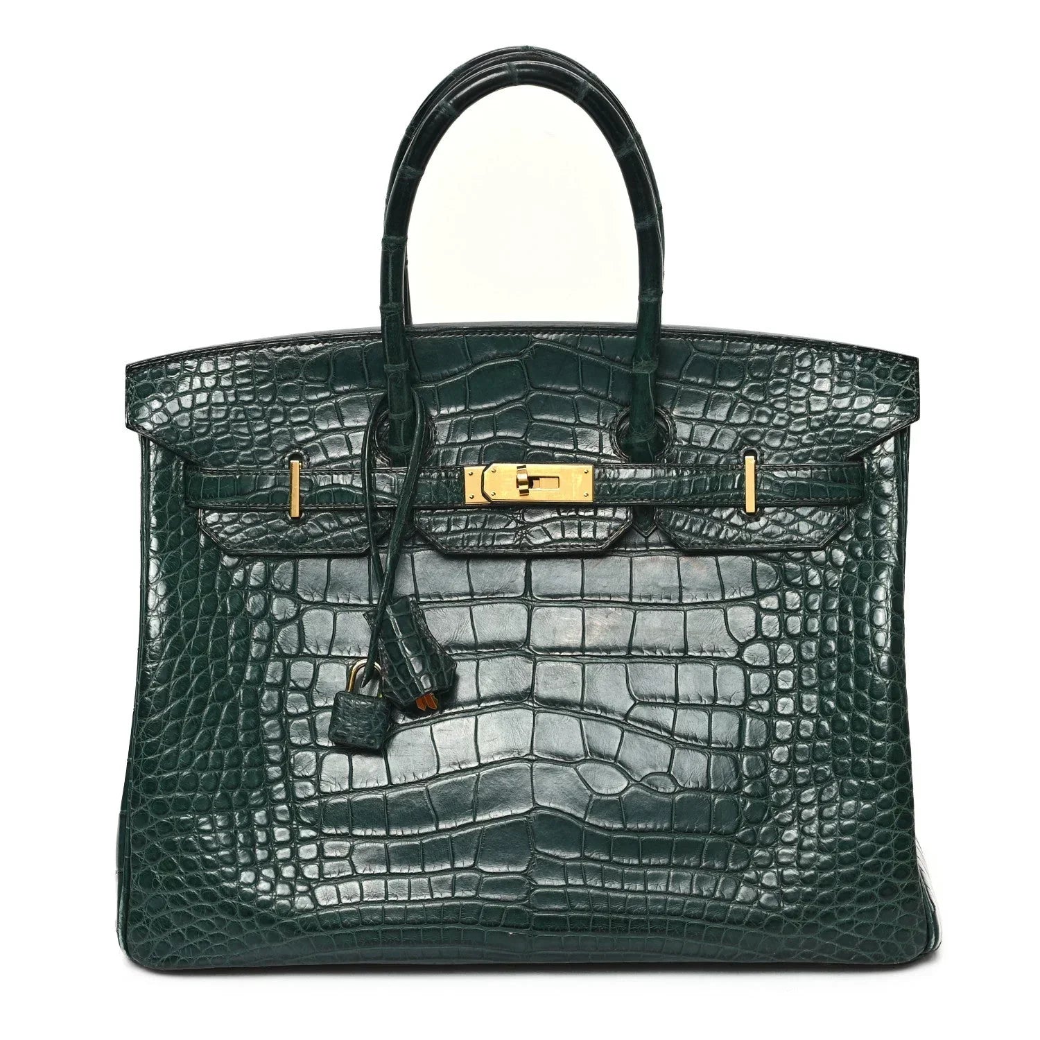 Birkin Titian Green Matte Alligator Gold Hardware
