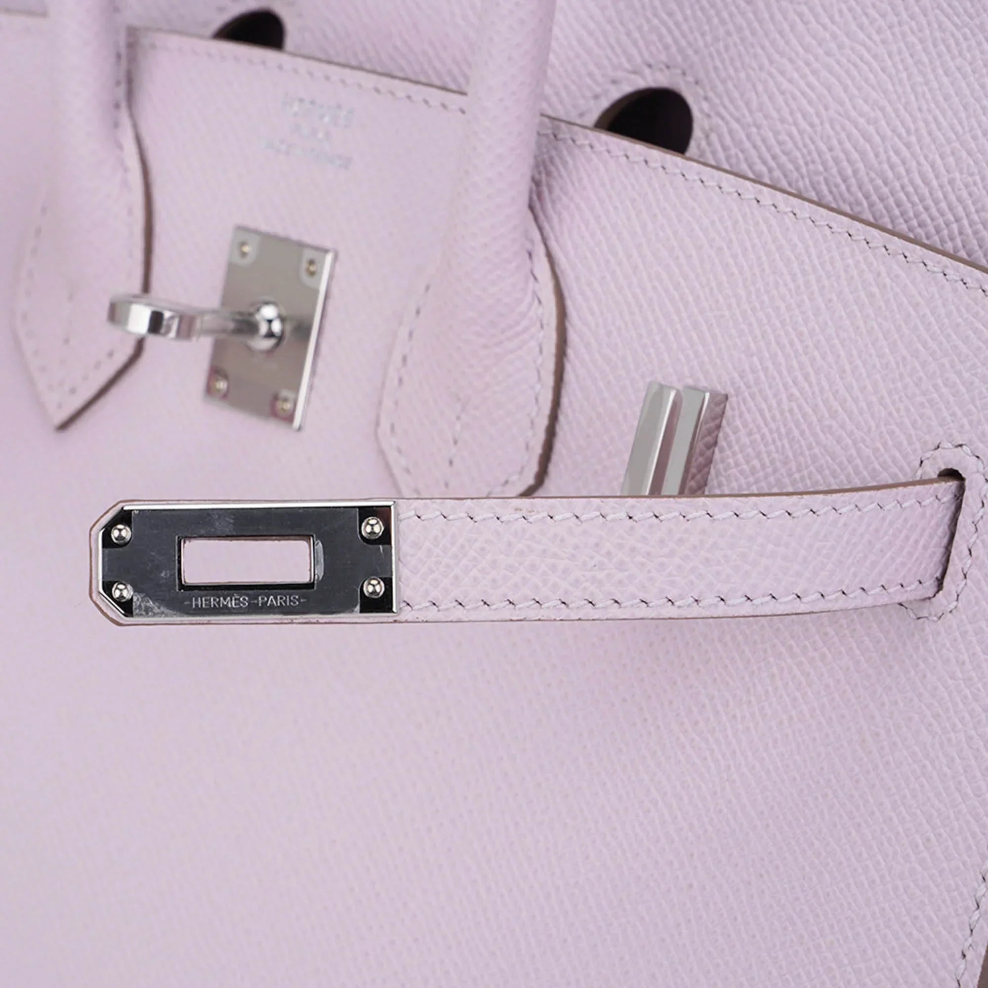 Birkin 25 Sellier Bag Mauve Pale Epsom Leather with Palladium Hardware