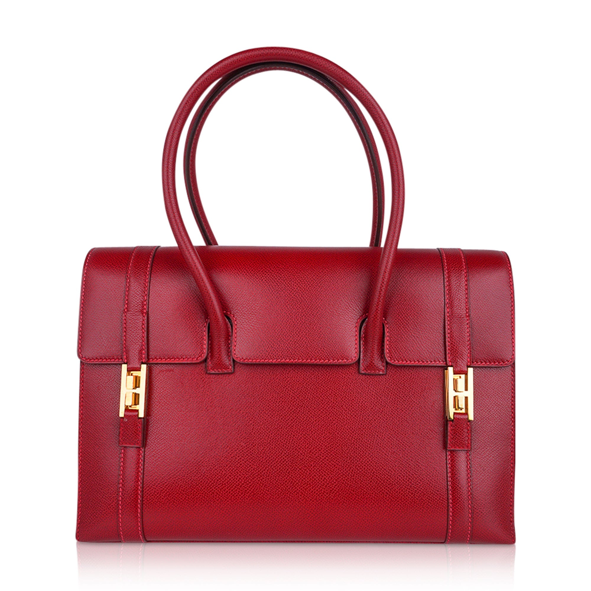 Vintage Drag Bag 32 Rouge Vif Gold Hardware  Rare