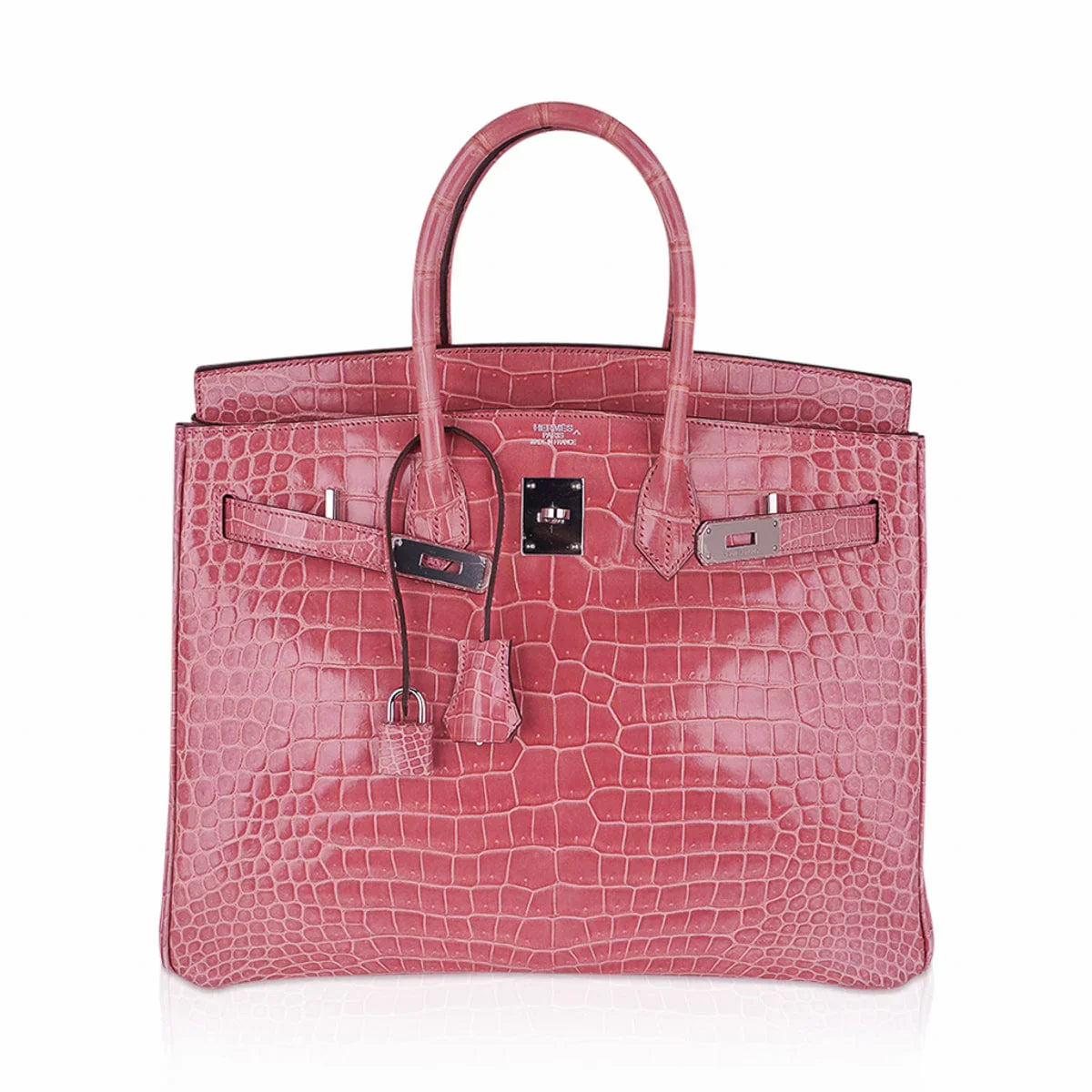 Birkin 35 Rose Indien Porosus Crocodile Bag – Rare Retired Colour