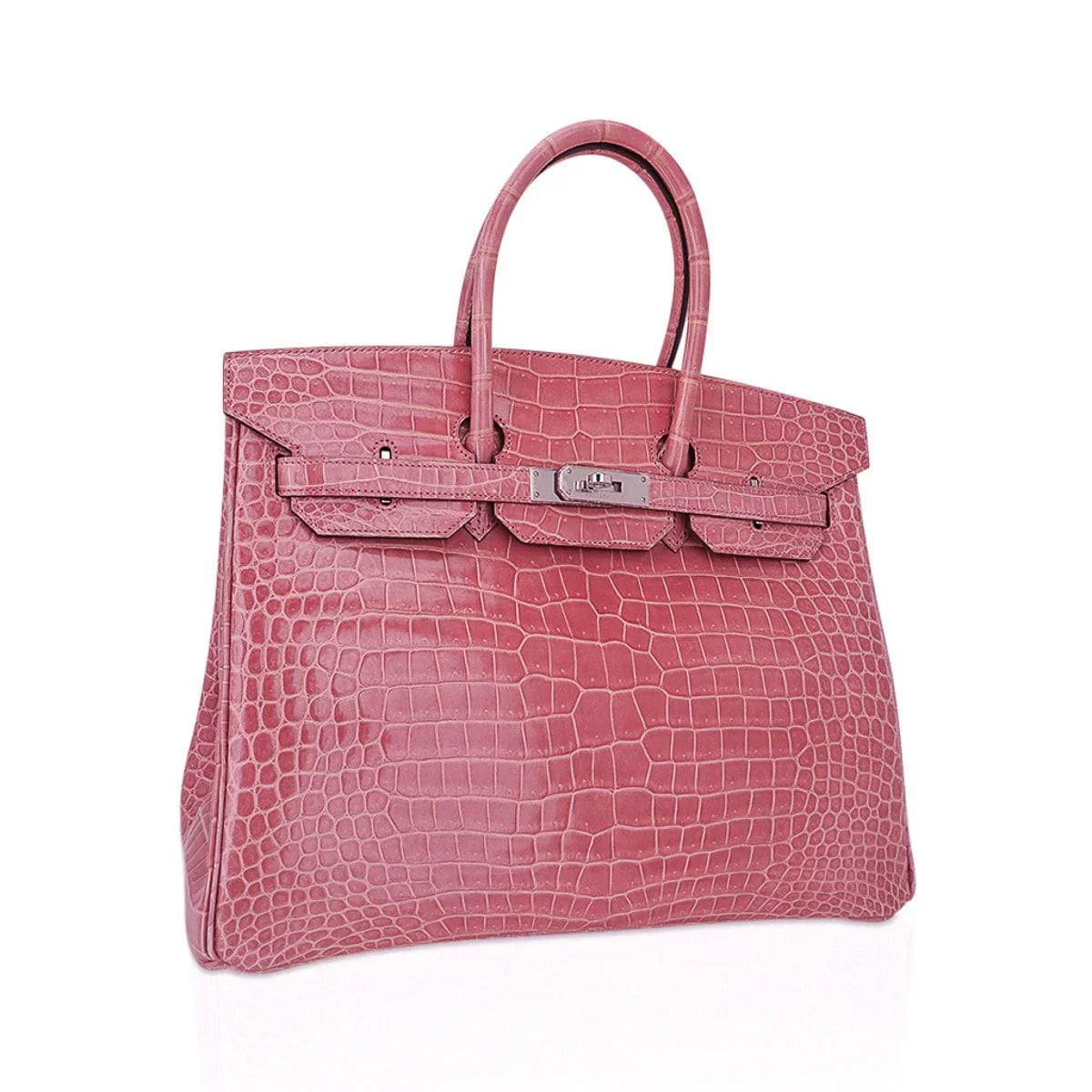 Birkin 35 Rose Indien Porosus Crocodile Bag – Rare Retired Colour