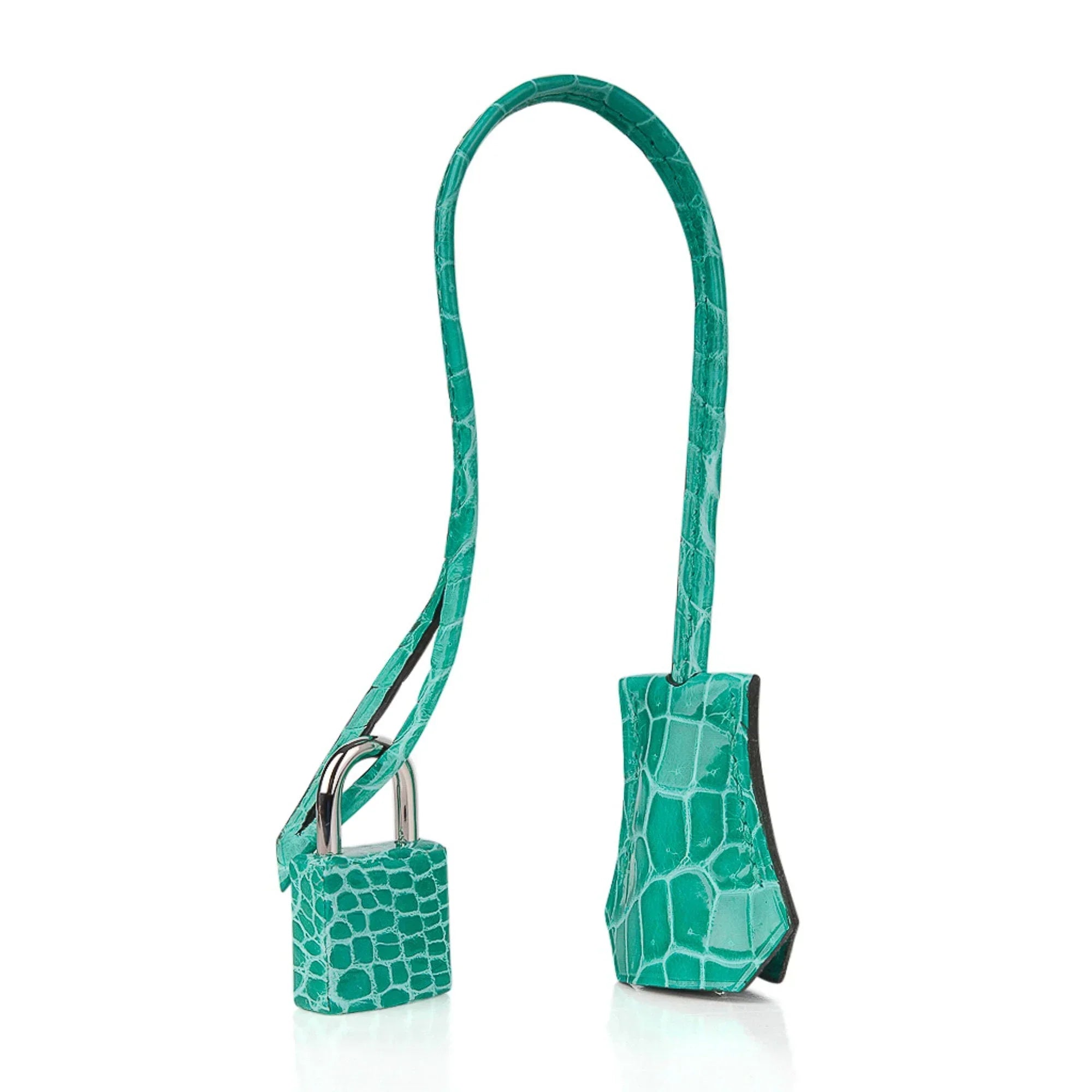 Limited Edition Birkin 30 Bag Vert Jade Porosus Crocodile with Palladium Hardware