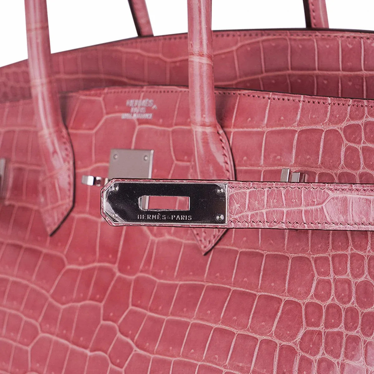 Birkin 35 Rose Indien Porosus Crocodile Bag – Rare Retired Colour