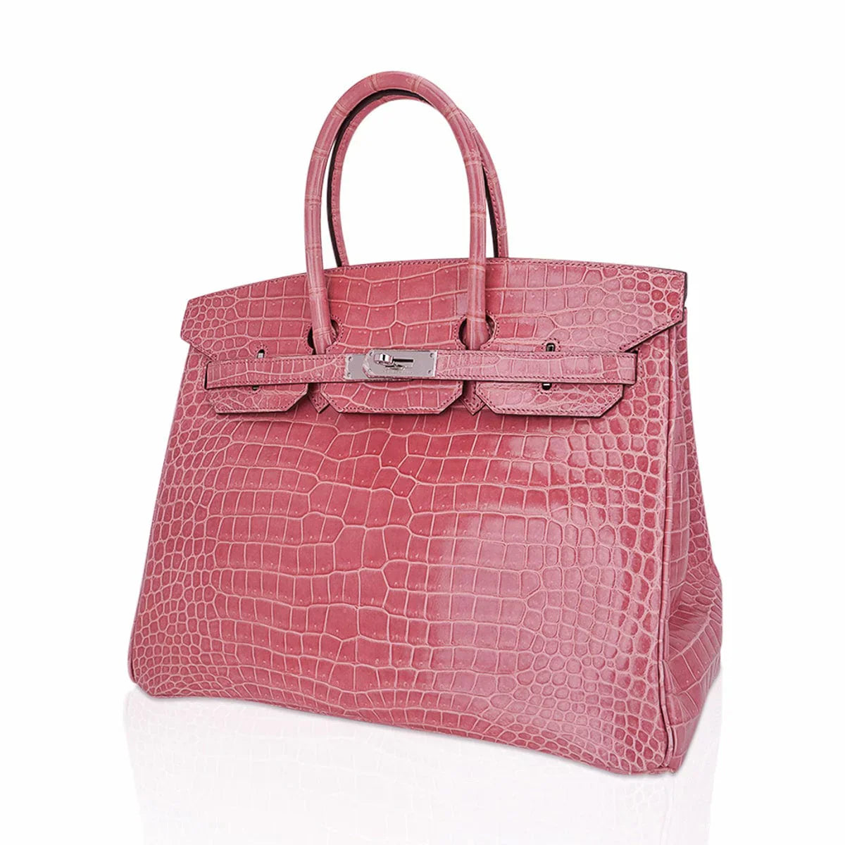 Birkin 35 Rose Indien Porosus Crocodile Bag – Rare Retired Colour