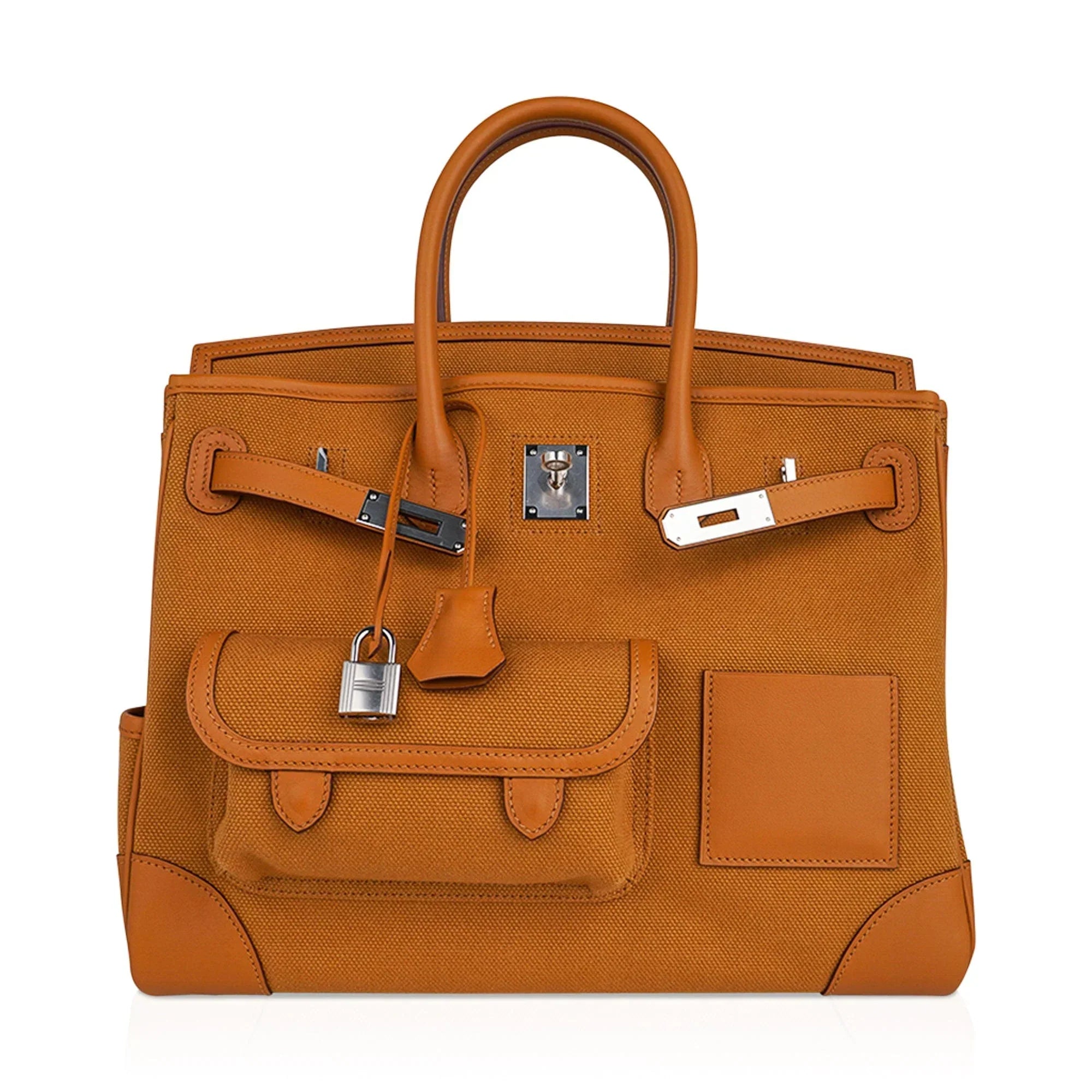 Limited Edition Birkin 35 Cargo Sesame Toile Goeland Swift Leather with Palladium Hardware