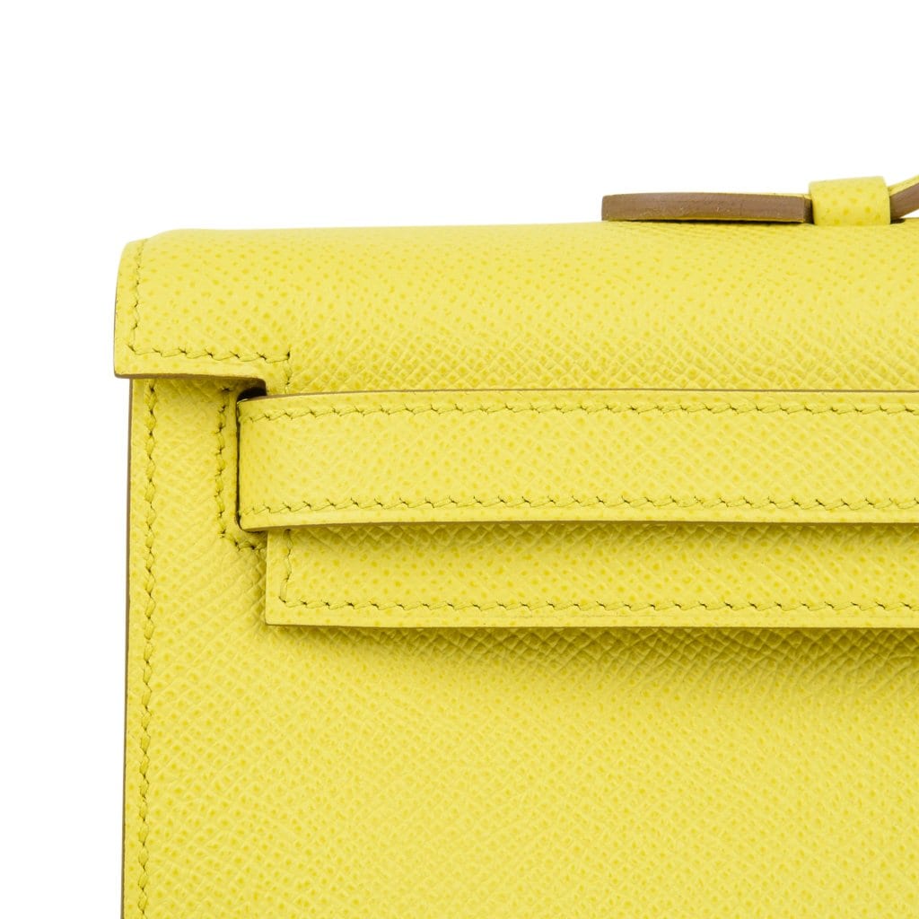 Kelly Cut Bag Clutch Souffre Rare to Find Epsom Leather
