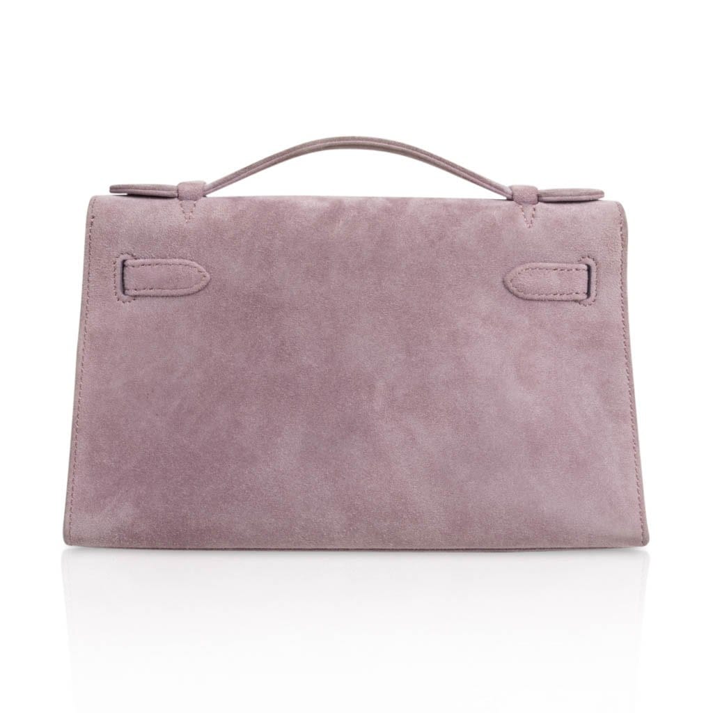 Kelly Pochette Lilac Doblis Suede Palladium